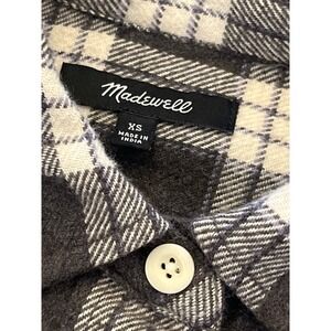 Madewell Plaid Flannel Shirt Button Down Long Sleeve Womens XS